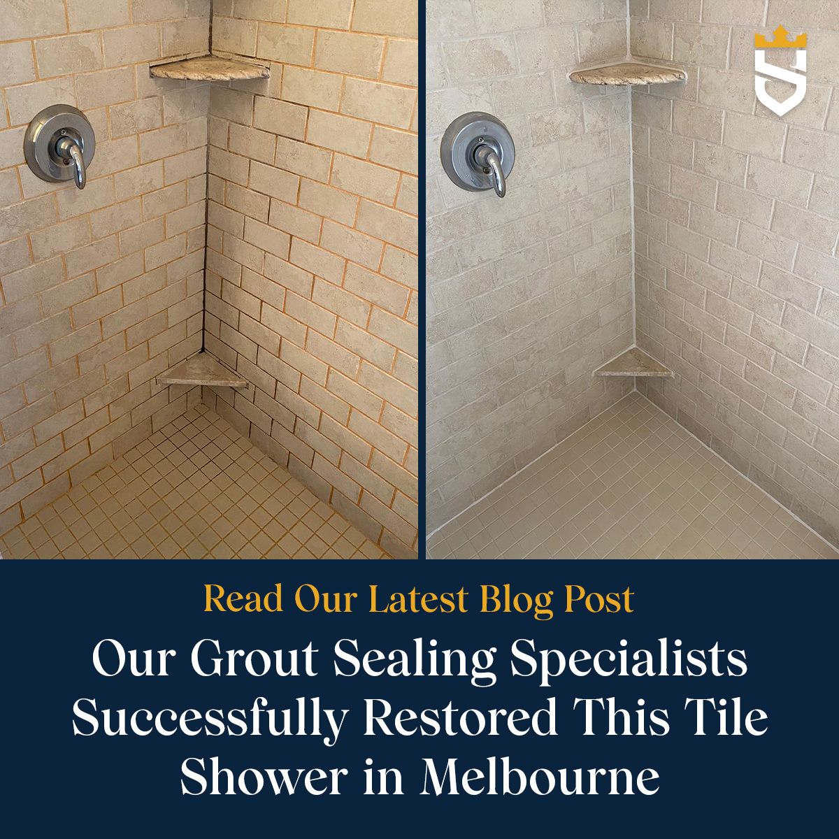 Our Grout Sealing Specialists Successfully Restored This Tile Shower in Melbourne